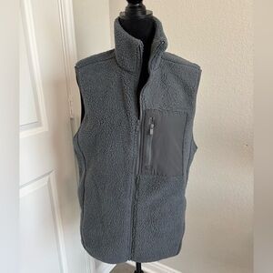 The Normal Brand Full-Zip Fleece Vest – Gray